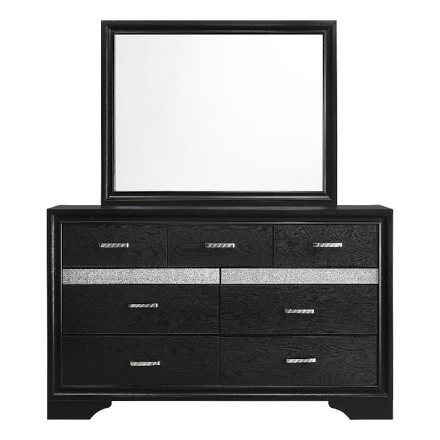 Coaster Company Miranda 7-drawer Wood Dresser with Mirror Black