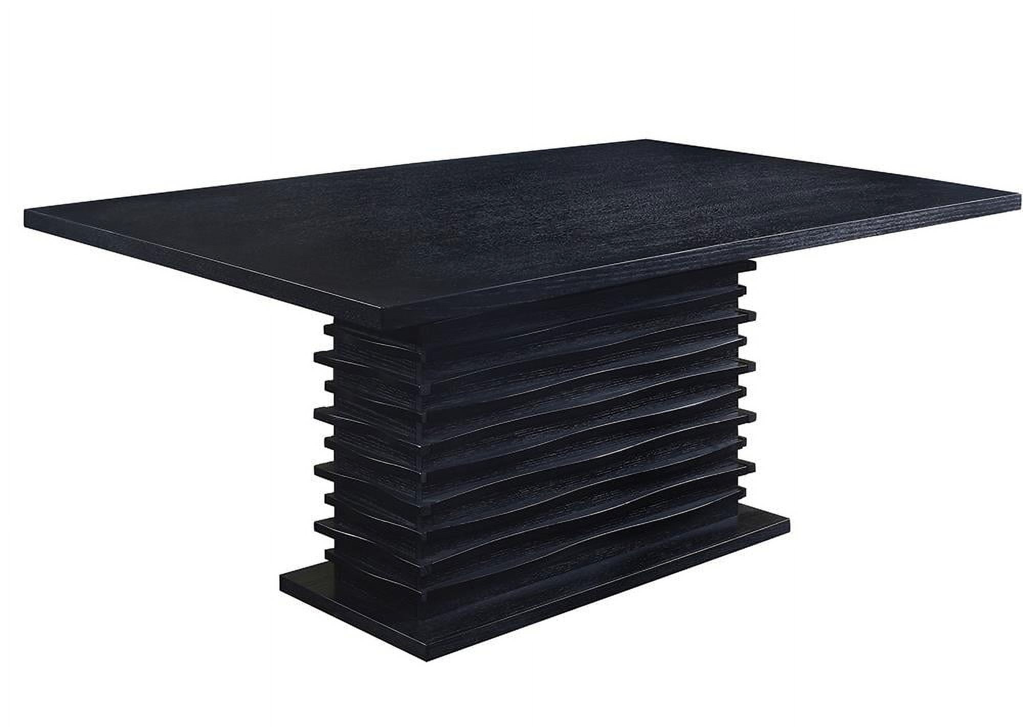 Damian Rectangle Pedestal Dining Table Black