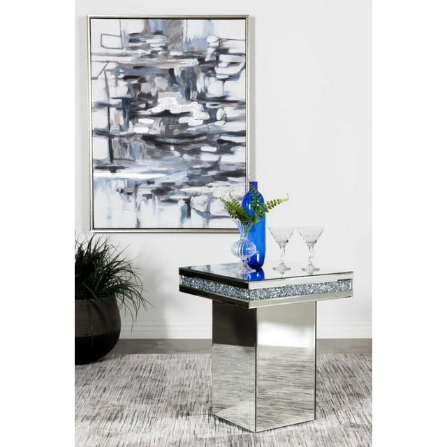 Coaster CompanyElora Pedestal Square Top Accent Table Mirrorfor Indoors