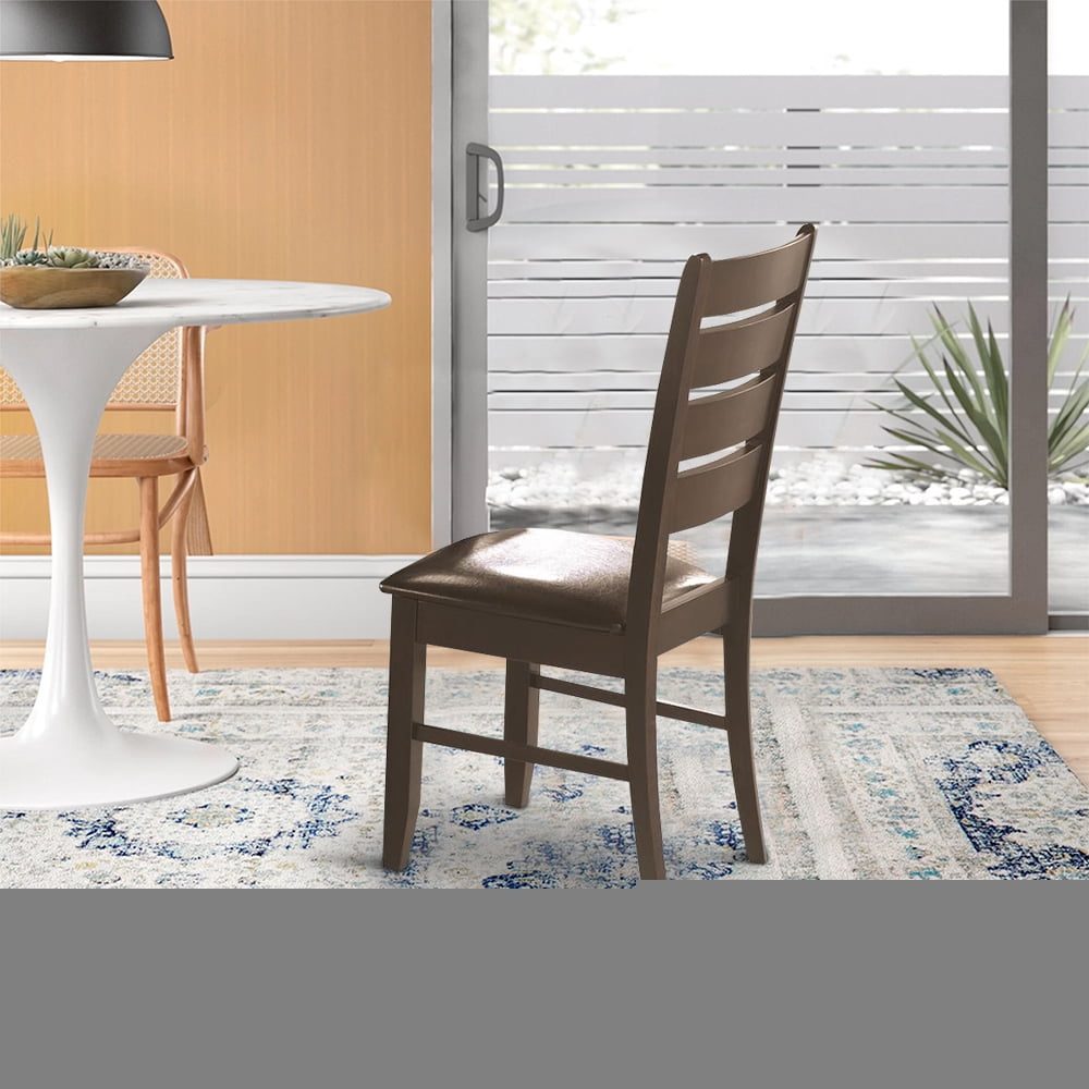 Ladder Back Side Chairs Cappuccino And Black (set Of 2) (Set of 2)