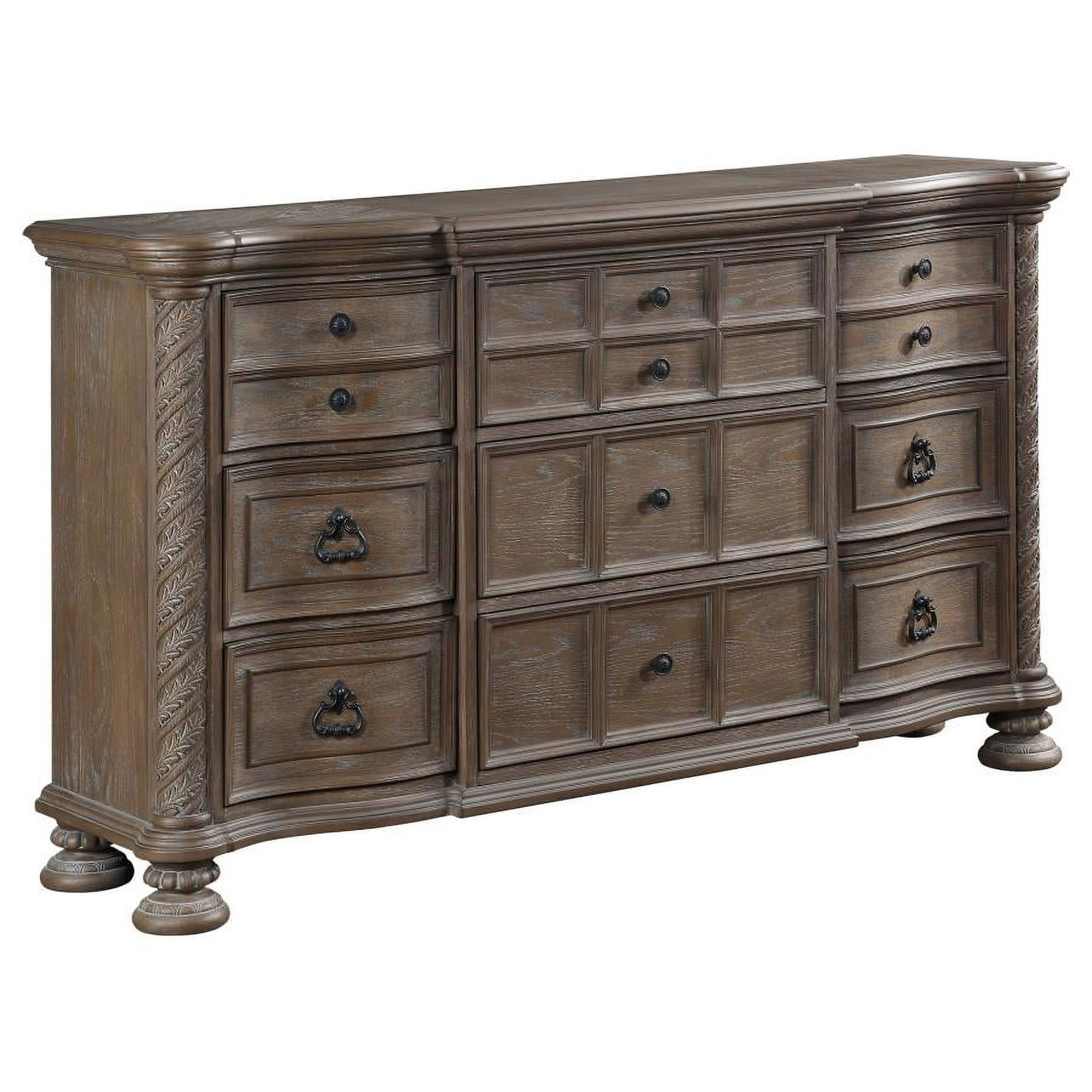 Coaster Emmett 9-drawer Traditional Rectangular Wood Dresser in Walnut