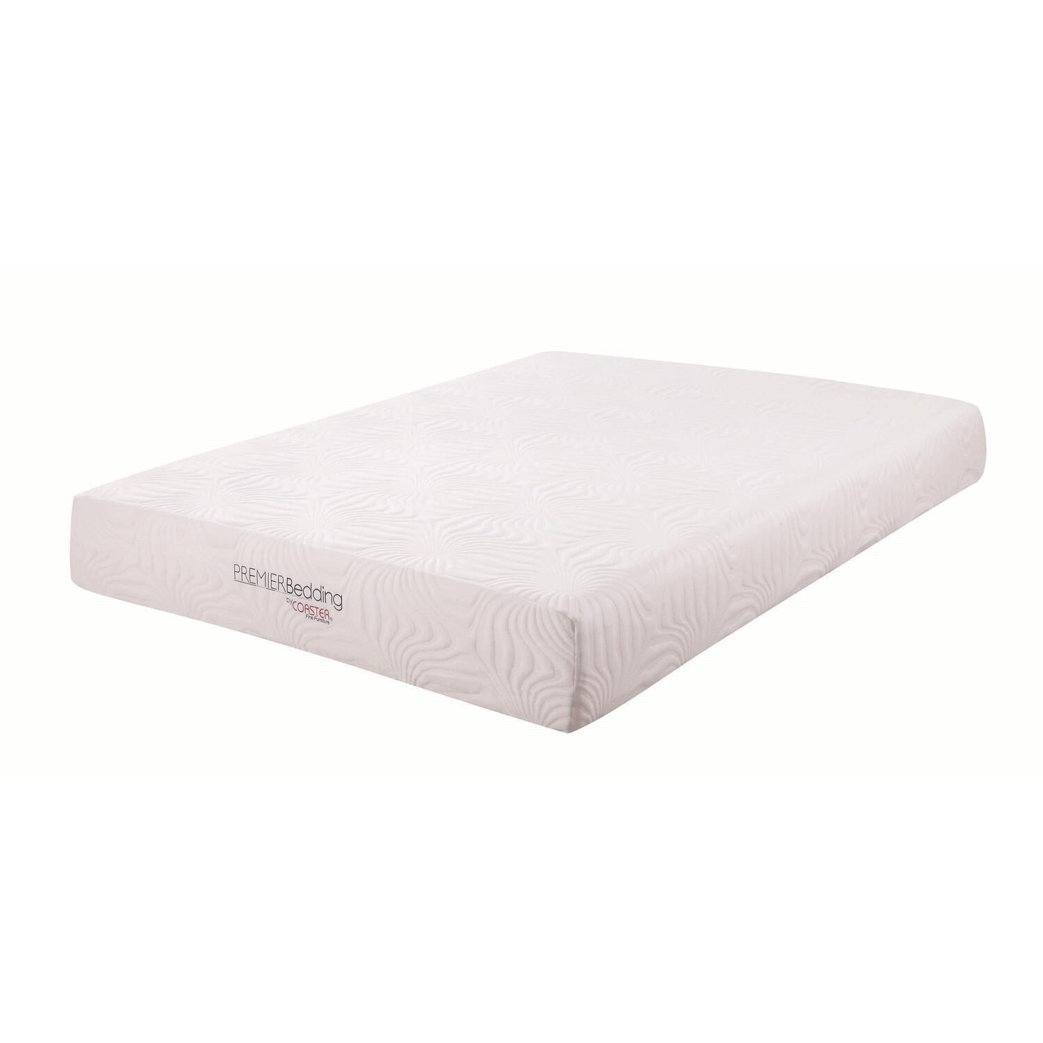 Coaster Key California King Transitional Fabric Memory Foam Mattress in White