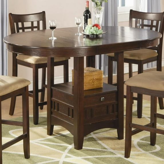 Lavon Oval Counter Height Table Warm Brown
