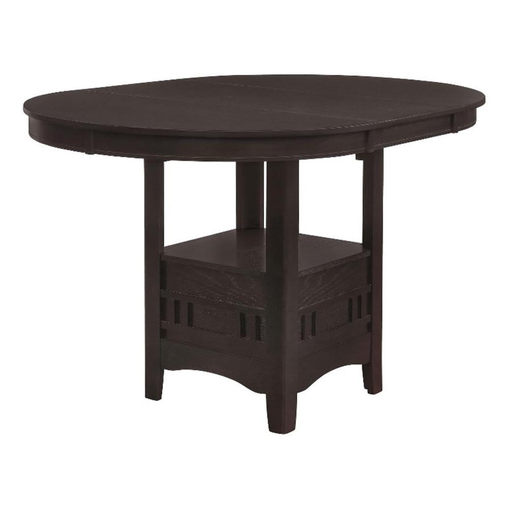 Coaster Lavon Transitional Wood Oval Counter Height Table Espresso