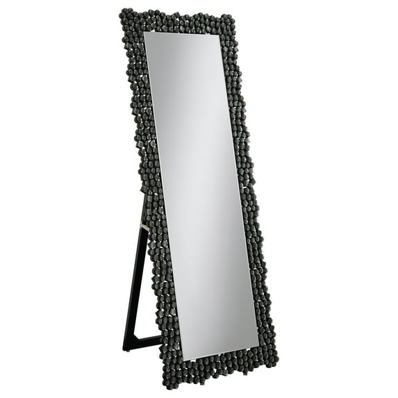 Coaster McKay Silver and Smoky Grey Cheval Floor Mirror