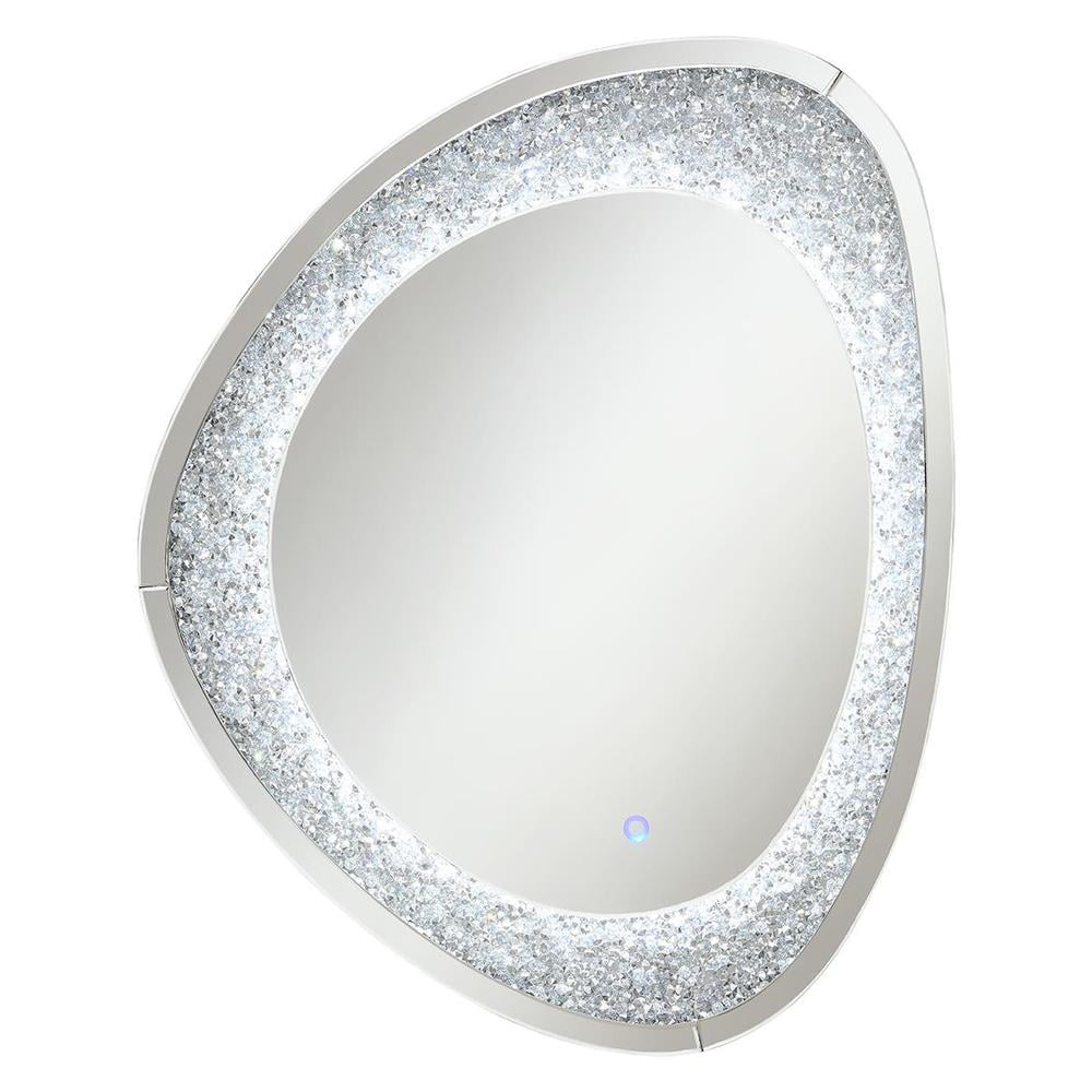 Coaster Mirage Acrylic Crystals Inlay Wall Mirror with LED Lights
