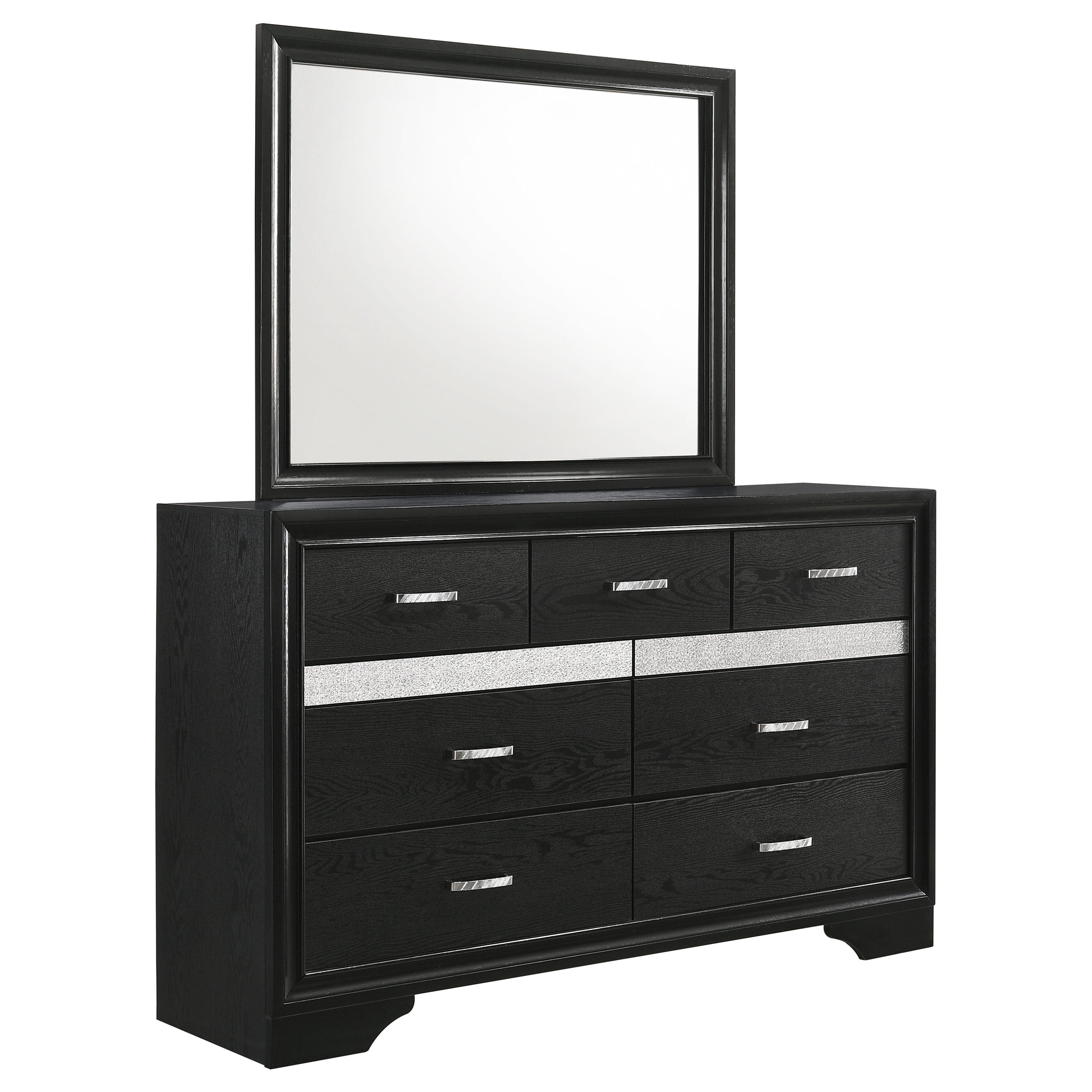 Coaster Company Miranda 7-drawer Wood Dresser with Mirror Black
