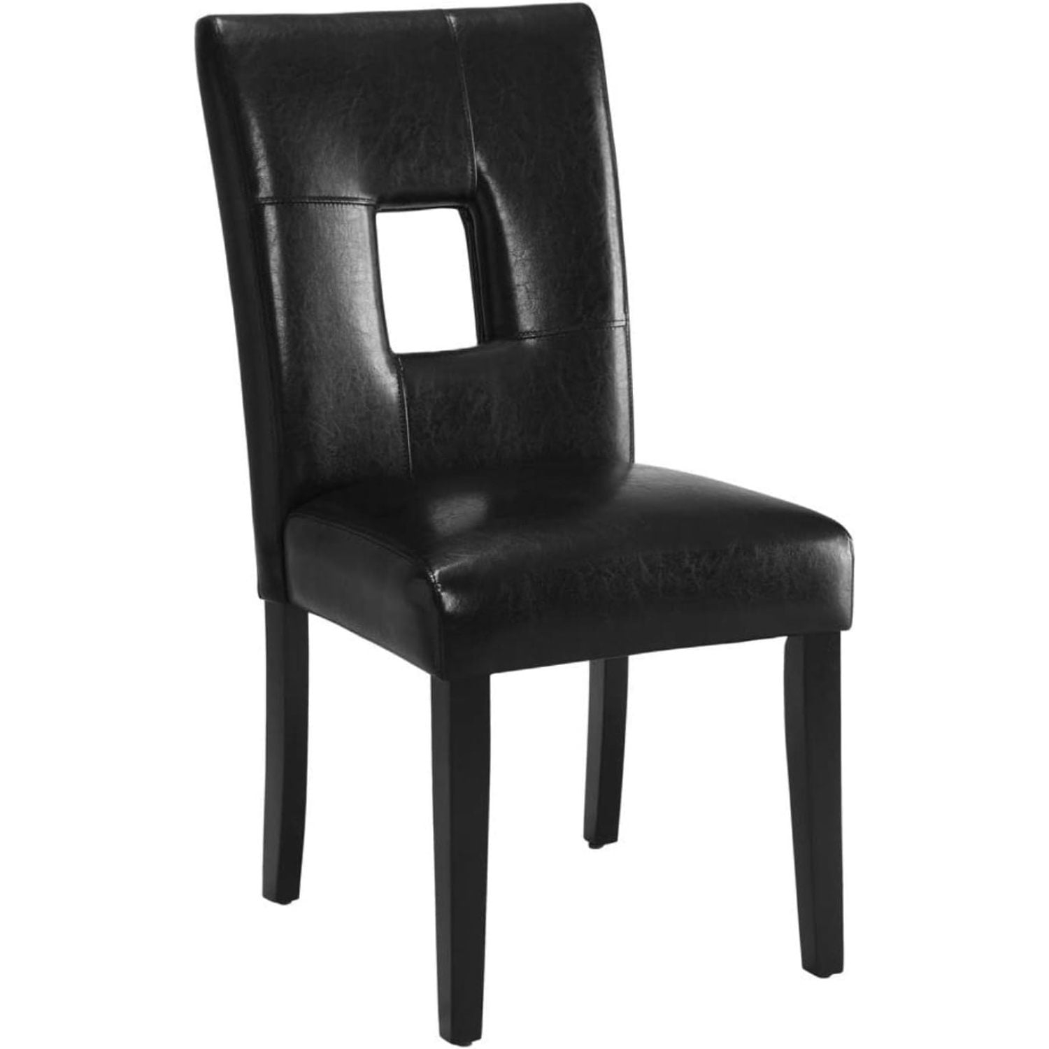 Shannon Open Back Upholstered Dining Chairs Black (Set of 2)