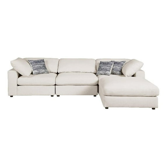 Serene 4-piece Upholstered Modular Sectional Beige