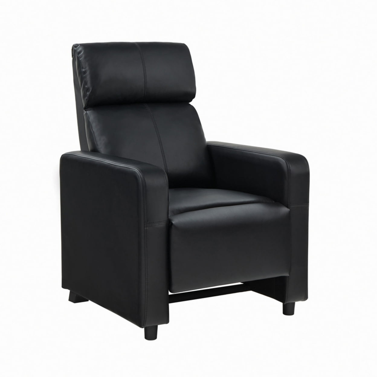 Coaster Toohey Faux Leather Home Theater Push Back Recliner Black
