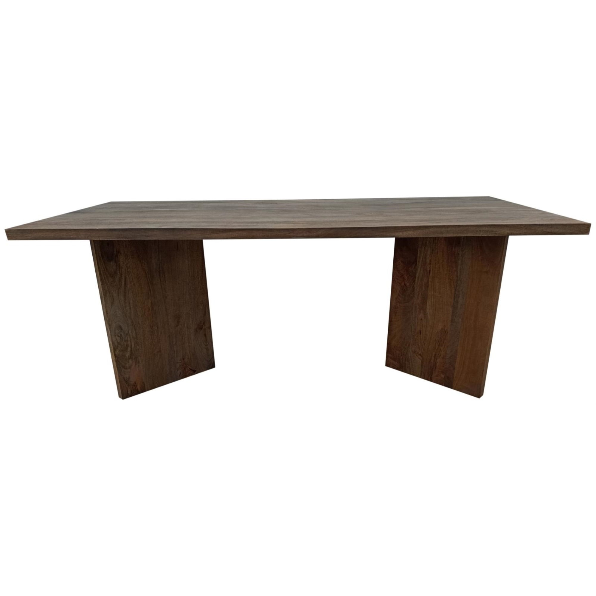Coaster Tyler Farmhouse Wood Rectangular Double V-Leg Dining Table Mango Brown