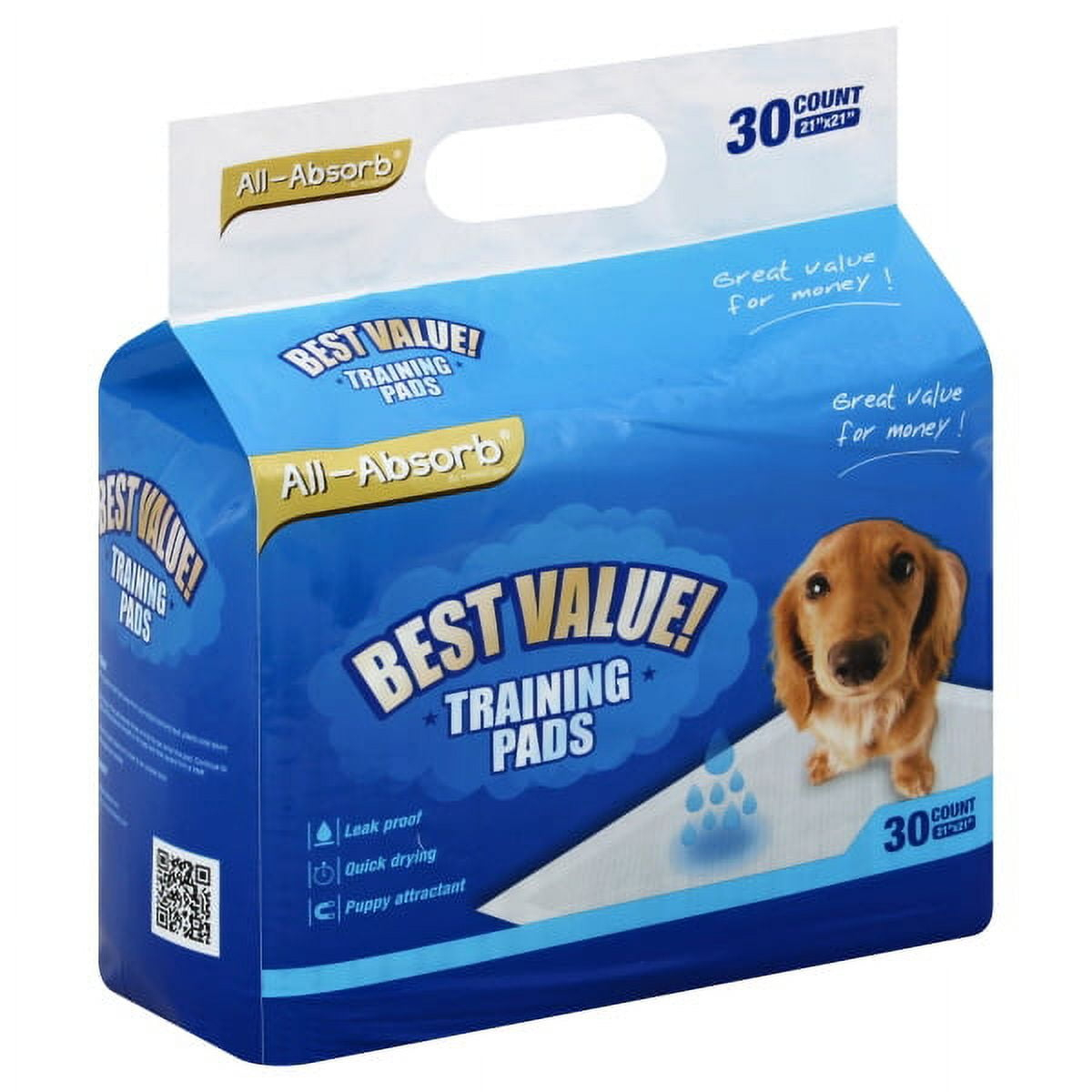 Cocoyo Best Value Training Pads 30 Count | Dog Pee Pads | Super Absorbent Puppy Pads,22"*22",Blue