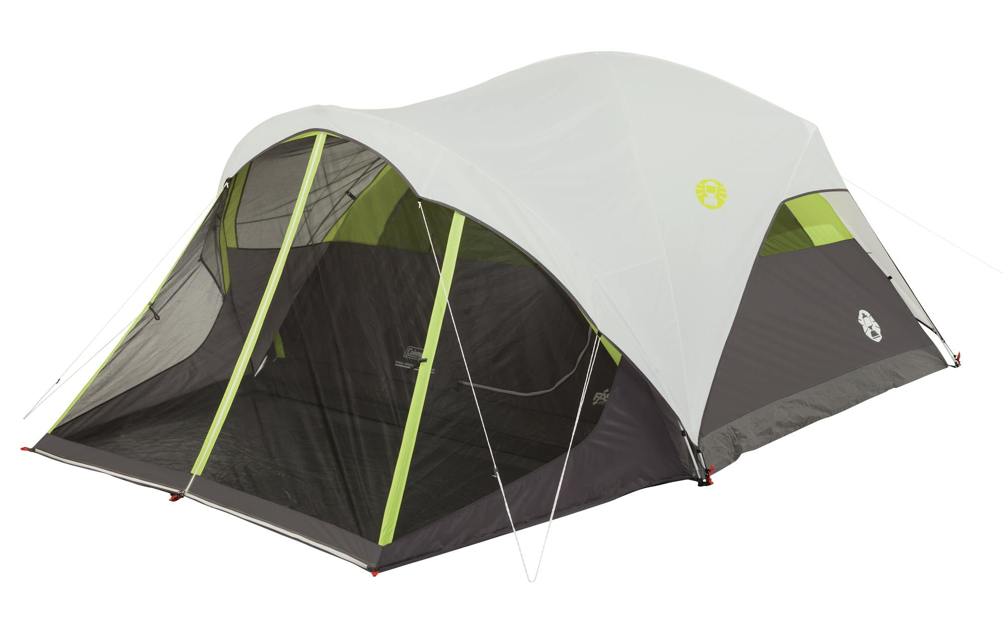Coleman 6-Person Steel Creek™ Fast Pitch™ Dome Camping Tent with Screen Room, Green