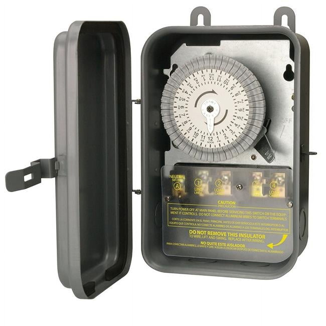 Woods - Outdoor - Mechanical Timer Switch - 277 V - Gray