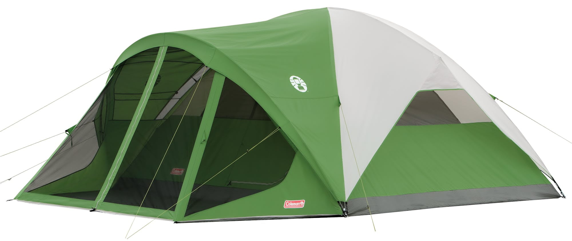 Coleman Evanston Screened Camping Tent, 6/8 Person Weatherproof Tent with Roomy Interior Includes Rainfly, Carry Bag, Easy Setup and Screened-In Porch