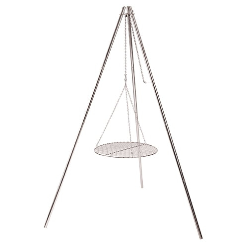 Coleman Tripod over Fire Camping Grill and Lantern Hanger