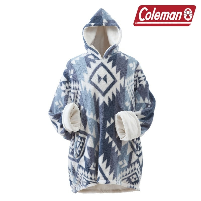 Coleman  Oversized Super Soft Wearable Hoodie Throw Blanket Blue