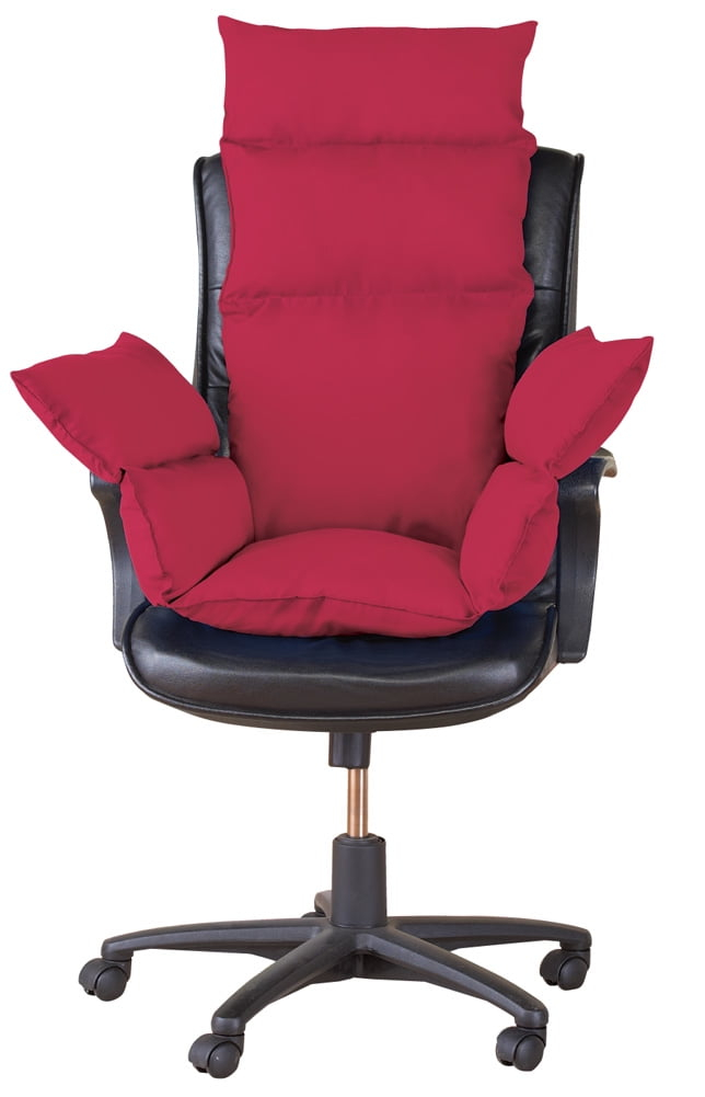 Collections Etc Extra Support Cozy Chair Cushion, Burgundy