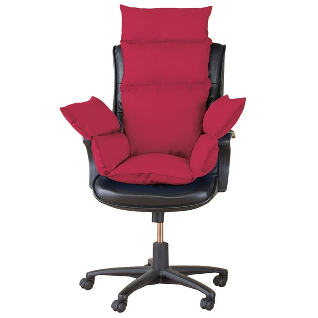 Collections Etc Extra Support Cozy Chair Cushion, Burgundy