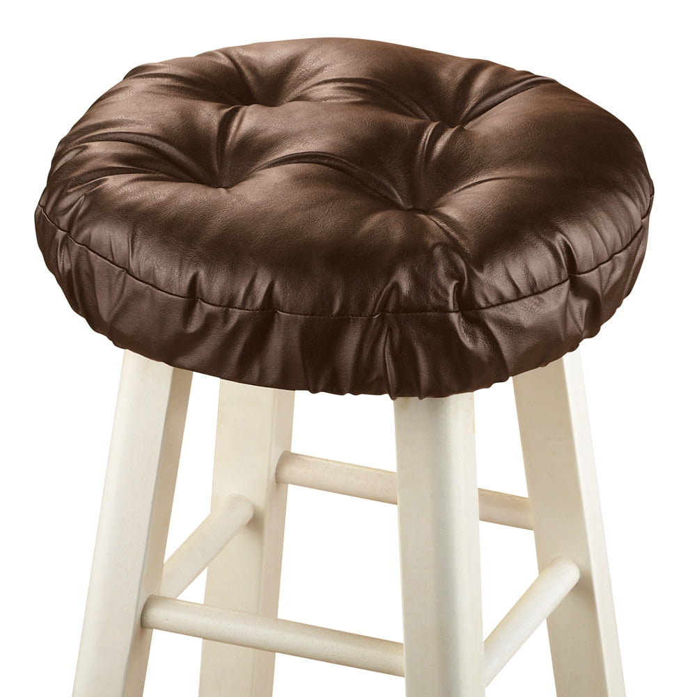 Collections Etc Padded Barstool Seat Cover Cushion 14 X 14 X 1 Dark Brown