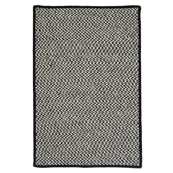 Colonial Mills Outdoor Houndstooth Tweed - Black 10'x13'