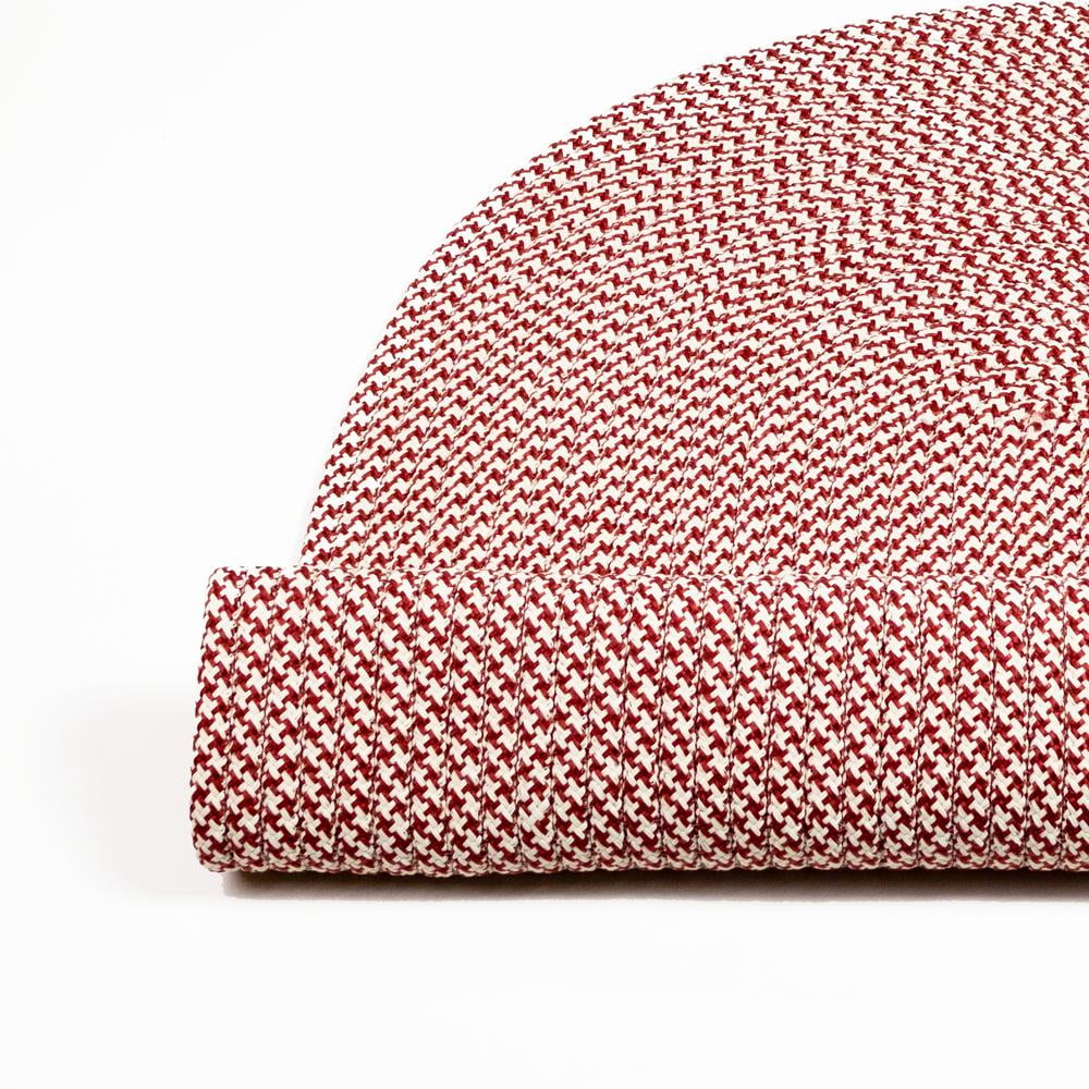 Colonial Mills Milton Houndstooth Tweed -  Red 2' x 4'