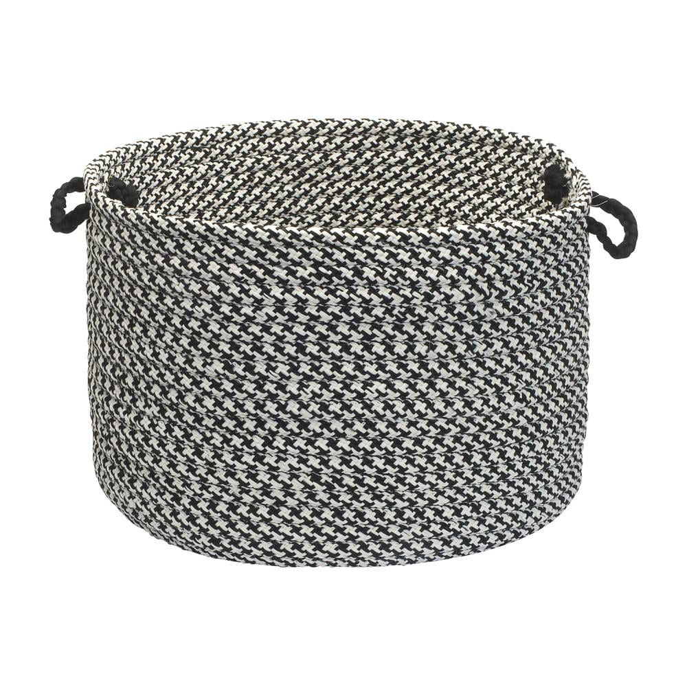 Colonial Mills Outdoor Houndstooth Tweed - Black 3' square