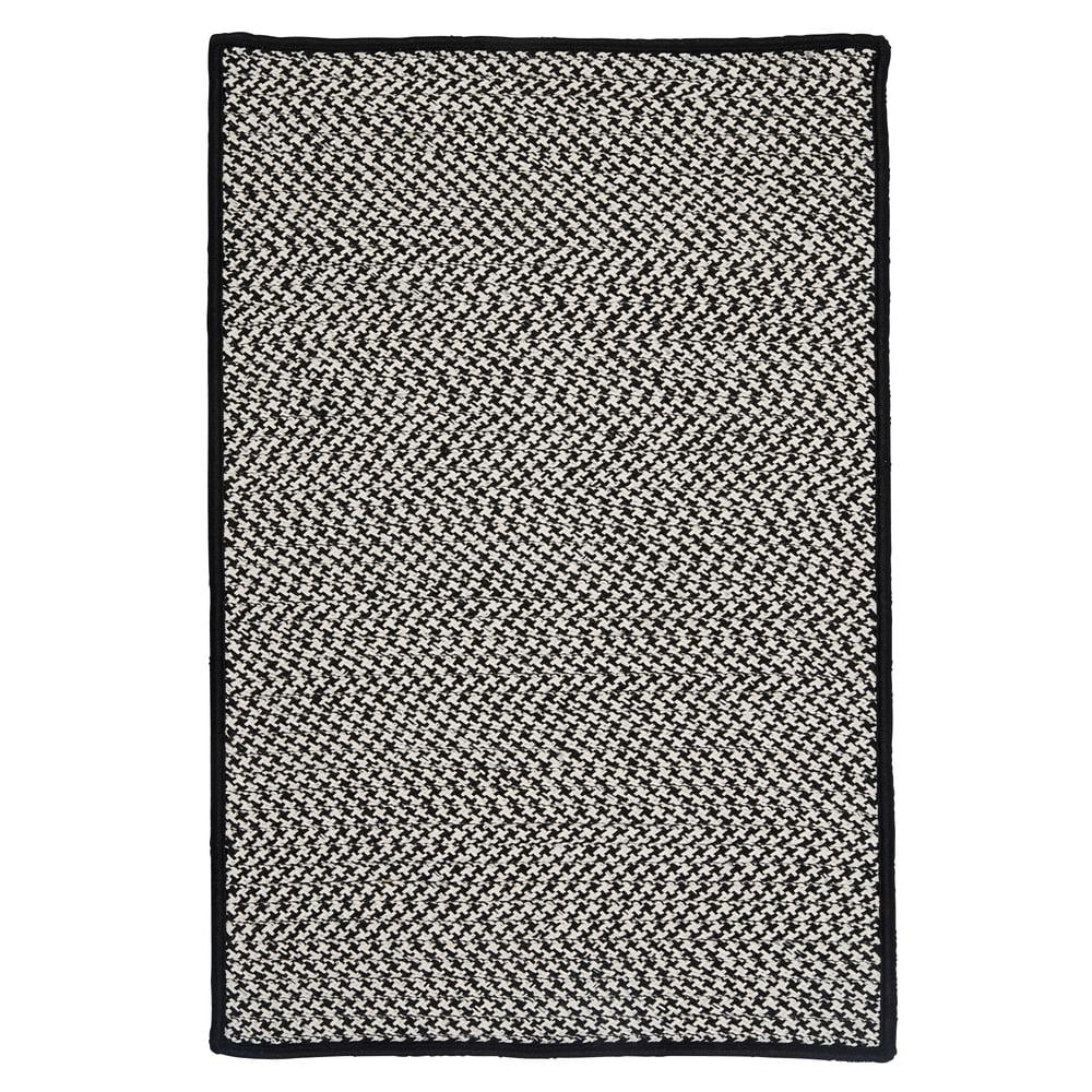 Colonial Mills Outdoor Houndstooth Tweed - Black 4' square