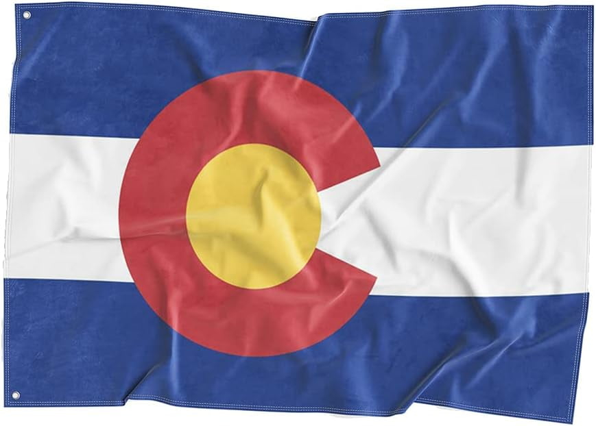 Colorado State Flag Polyester Fiber 3x5 Feet Flag, Bright Colors And Anti-ultraviolet Fade Flag Indoor Outdoor Banner