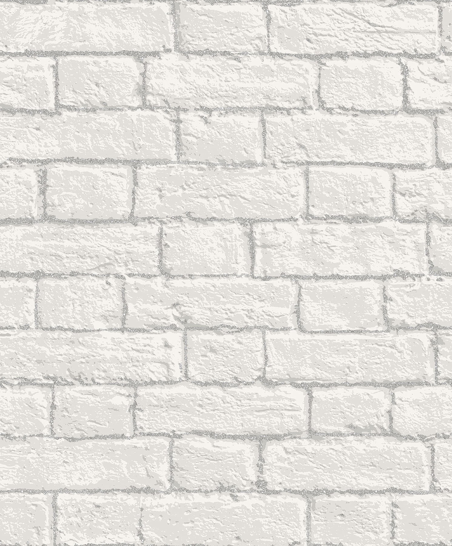 Coloroll Ditmas White Brick Unpasted Paper Wallpaper, 20.5-in by 33-ft, 56.4 sq. ft.