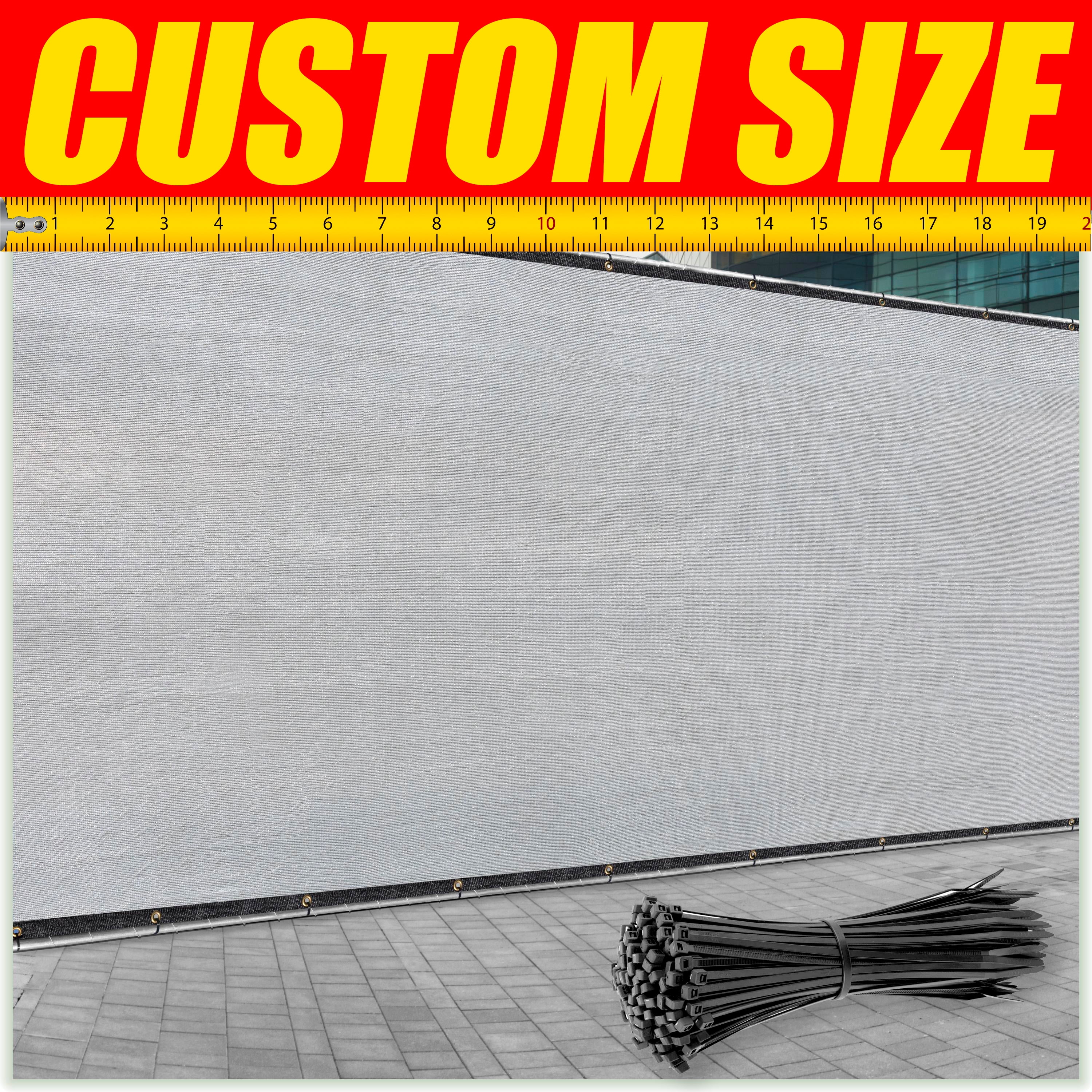 Colour Tree 50' x 8' Grey Polyethylene Outdoor Panel Privacy Screen