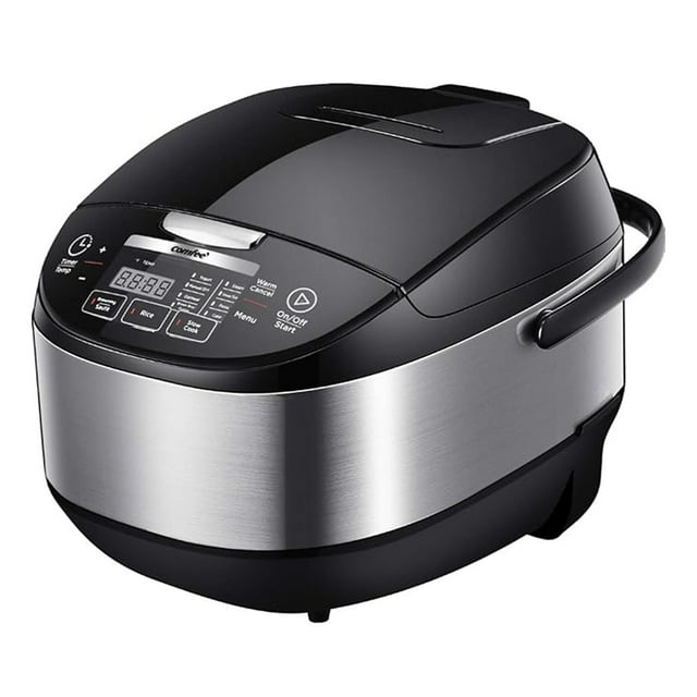 Comfee Multi-Function 10-Cup Electric Rice Cooker, Black - 11 Digital Cooking Programs