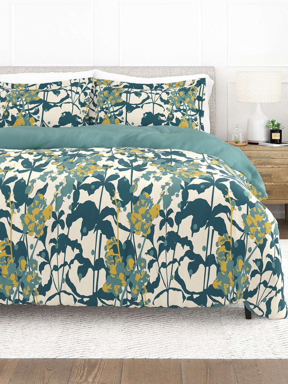 Boho Flower Reversible Duvet Cover Set