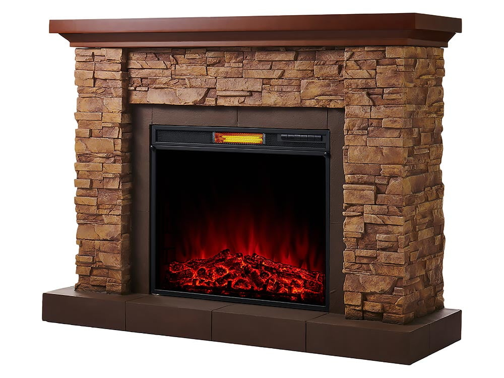 Comfort Smart Stackstone Electric Fireplace Mantel Package