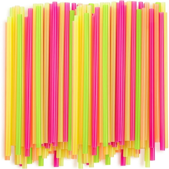 Comfy Package Wide Straws for Drinking & Smoothies [100 Pack] Assorted Colors