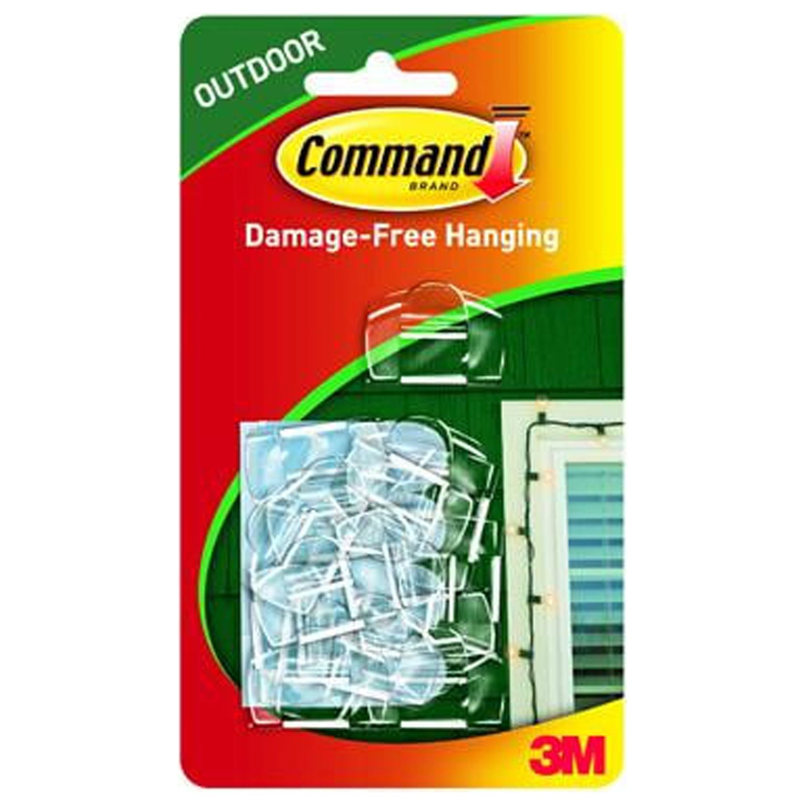 Command 17017CLR-AWES Outdoor Light Clips, Foam Strip, Clear, 16-Pk. - Quantity 4