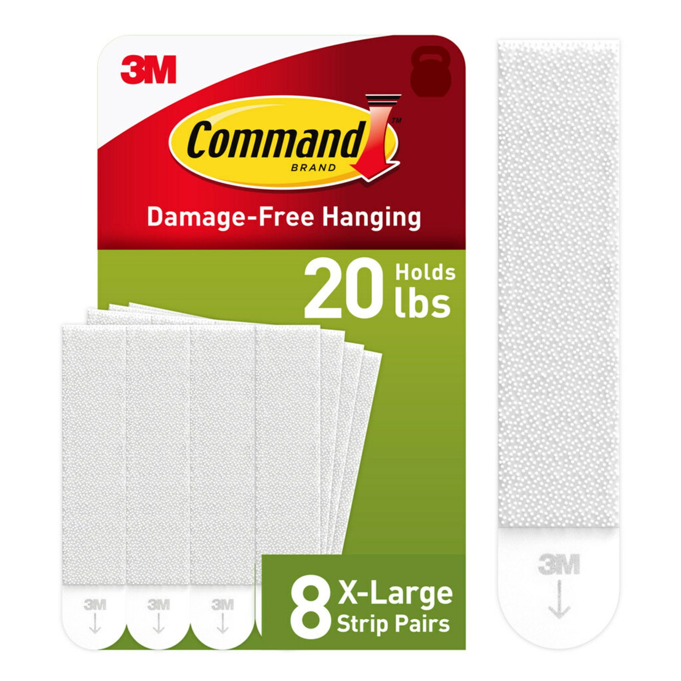 Command 20 Lb XL Heavyweight Picture Hangers, Damage-Free Hanging, 8 Pairs