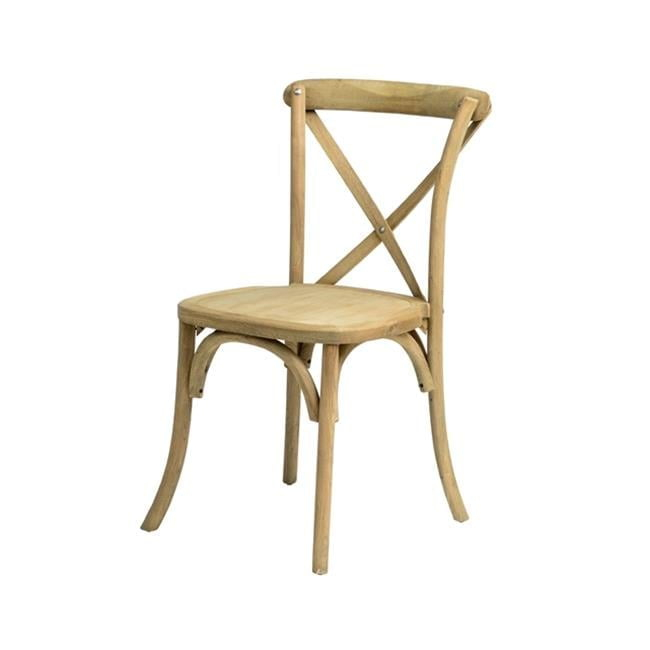 CSP Set Of 1 Sonoma Crossback Solid Seat - Stackable - Dining Chair