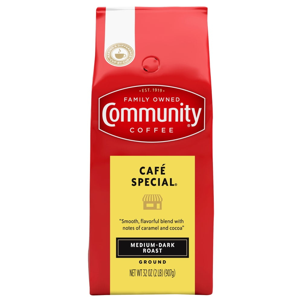 Community Coffee Café Special Medium-Dark Roast Ground 32 oz Gable Top