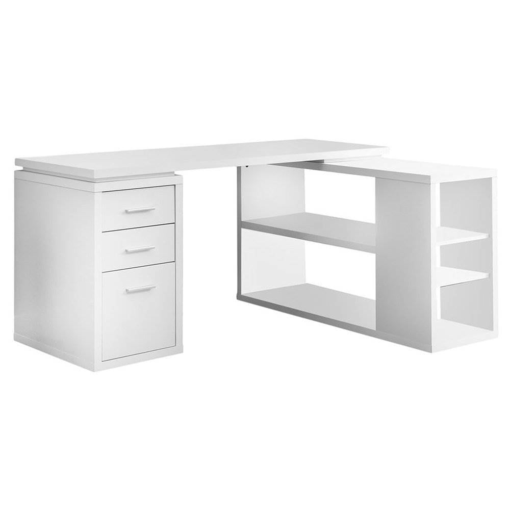 Monarch Specialties I 7023 Computer Desk, Corner, Work, Laptop, White Laminate