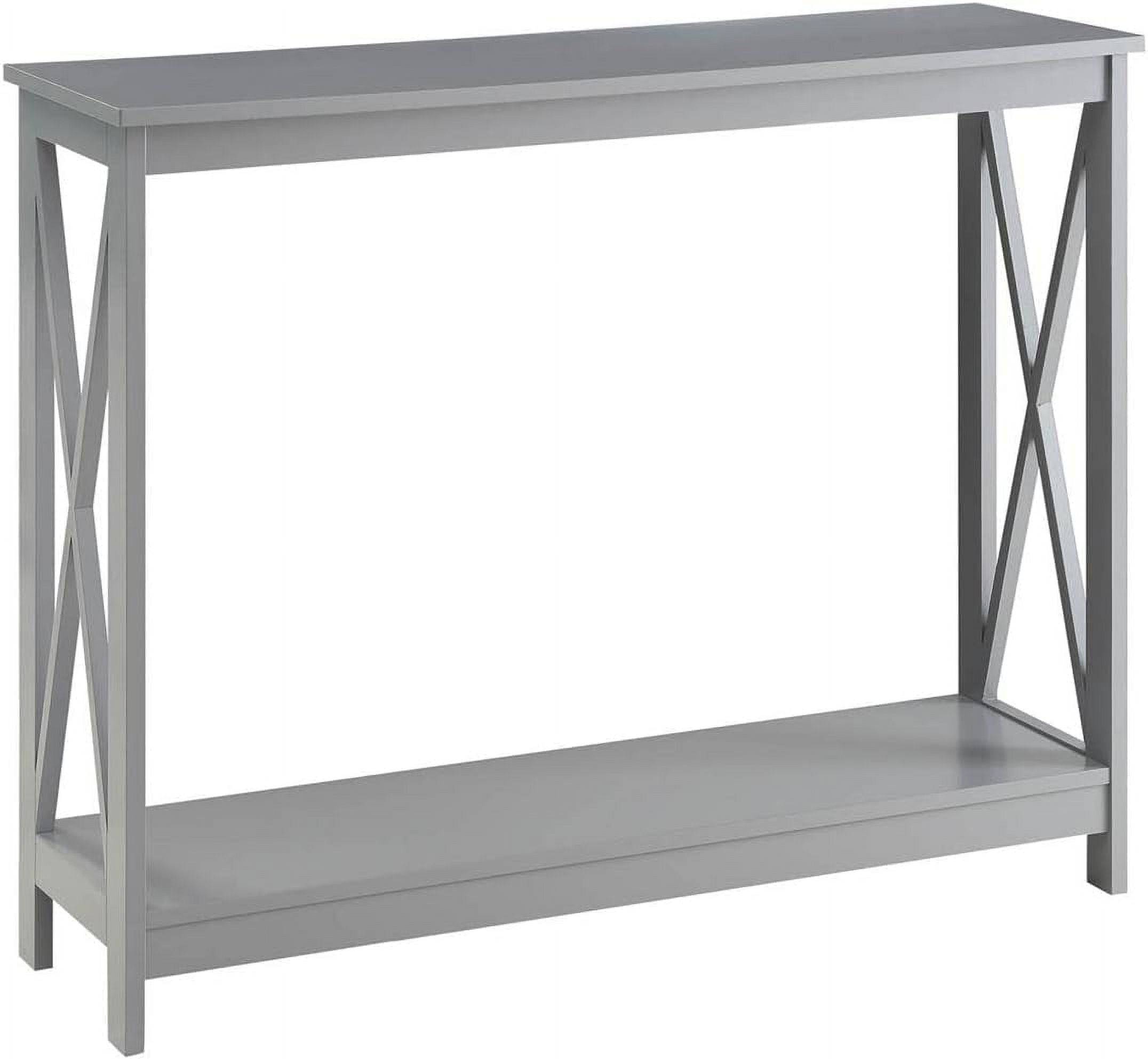 Convenience Concepts Oxford Console Table in Gray Wood Finish