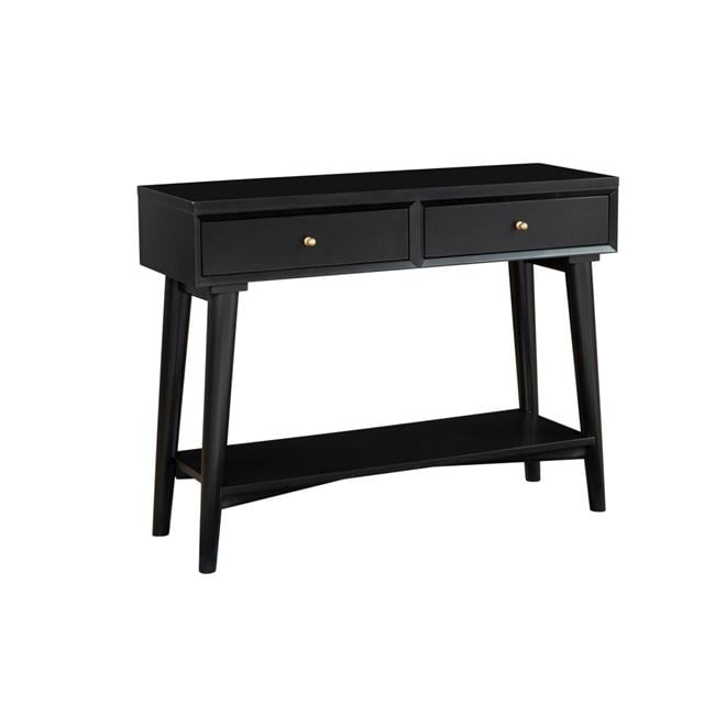 Flynn Mid Century Modern Console Table, Black