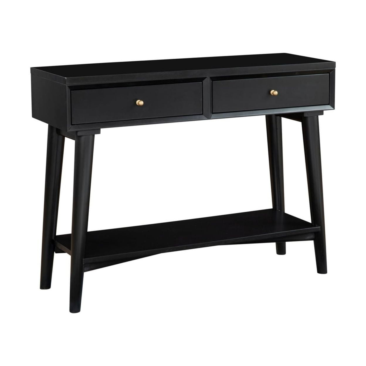 Flynn Mid Century Modern Console Table, Black