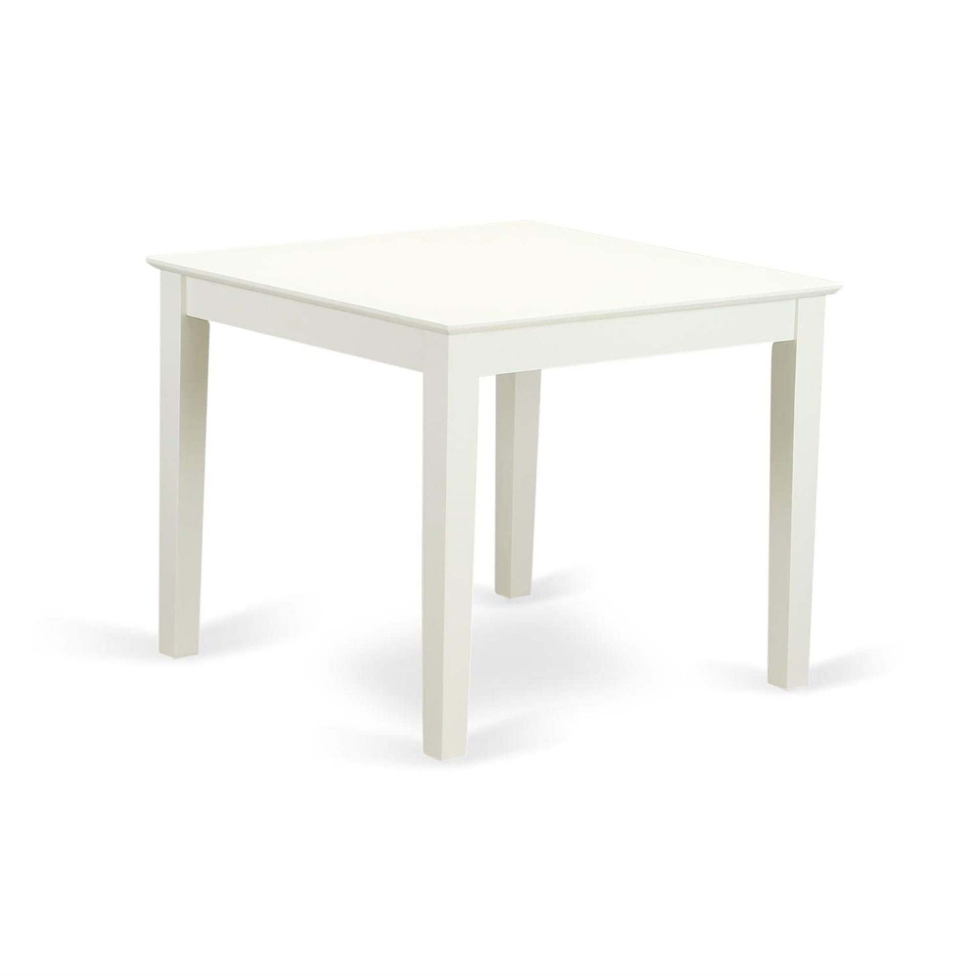 Dining Set - Oxford Kitchen Table & Four Solid Wood Chairs, Linen White - 5 Piece