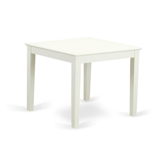 Dining Set - Oxford Kitchen Table & Four Solid Wood Chairs, Linen White - 5 Piece