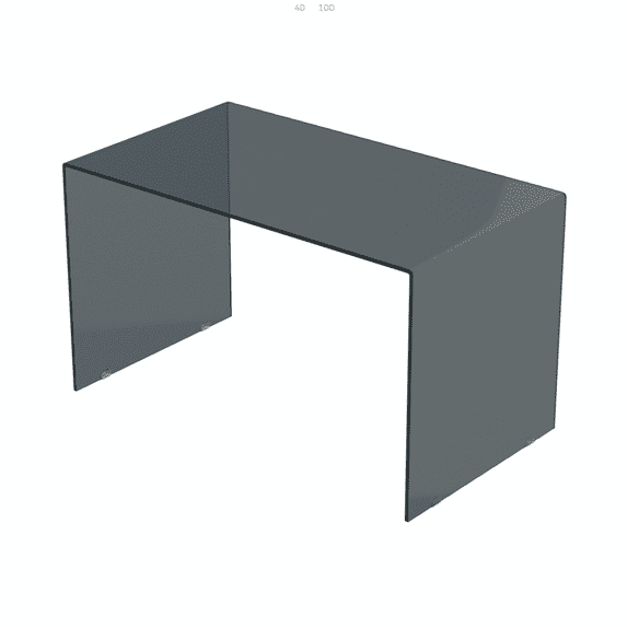 Contemporary Gray Glass desk