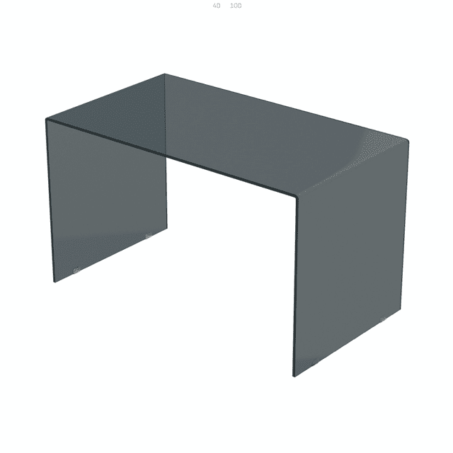 Contemporary Gray Glass desk