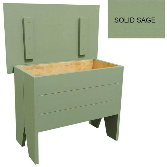Contemporary Home Living 3' Distressed Sage Green Modest and Rustic Versatile Storage Bench