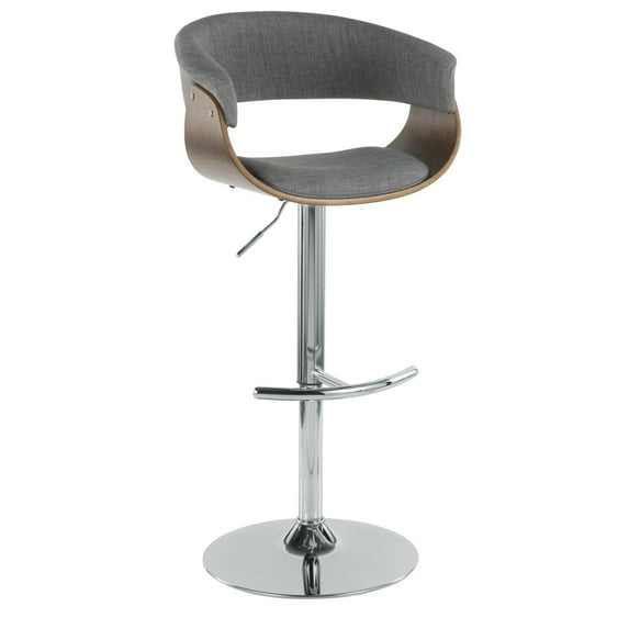 Contemporary Home Living 44.5" Vintage Mod Mid-Century Modern Adjustable Barstool with Swivel in
