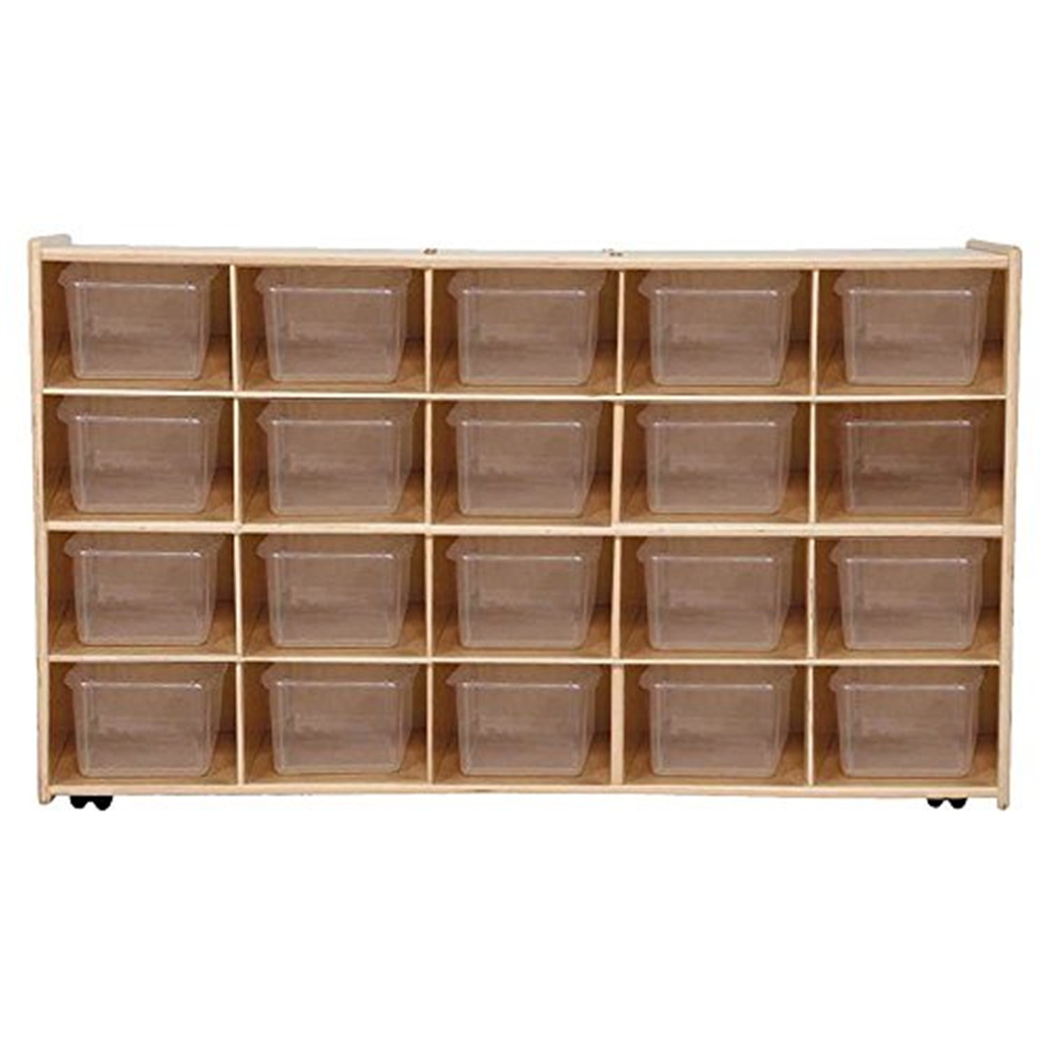 Contender Mobile 20 Tray Storage with Translucent Trays - Assembled with Casters